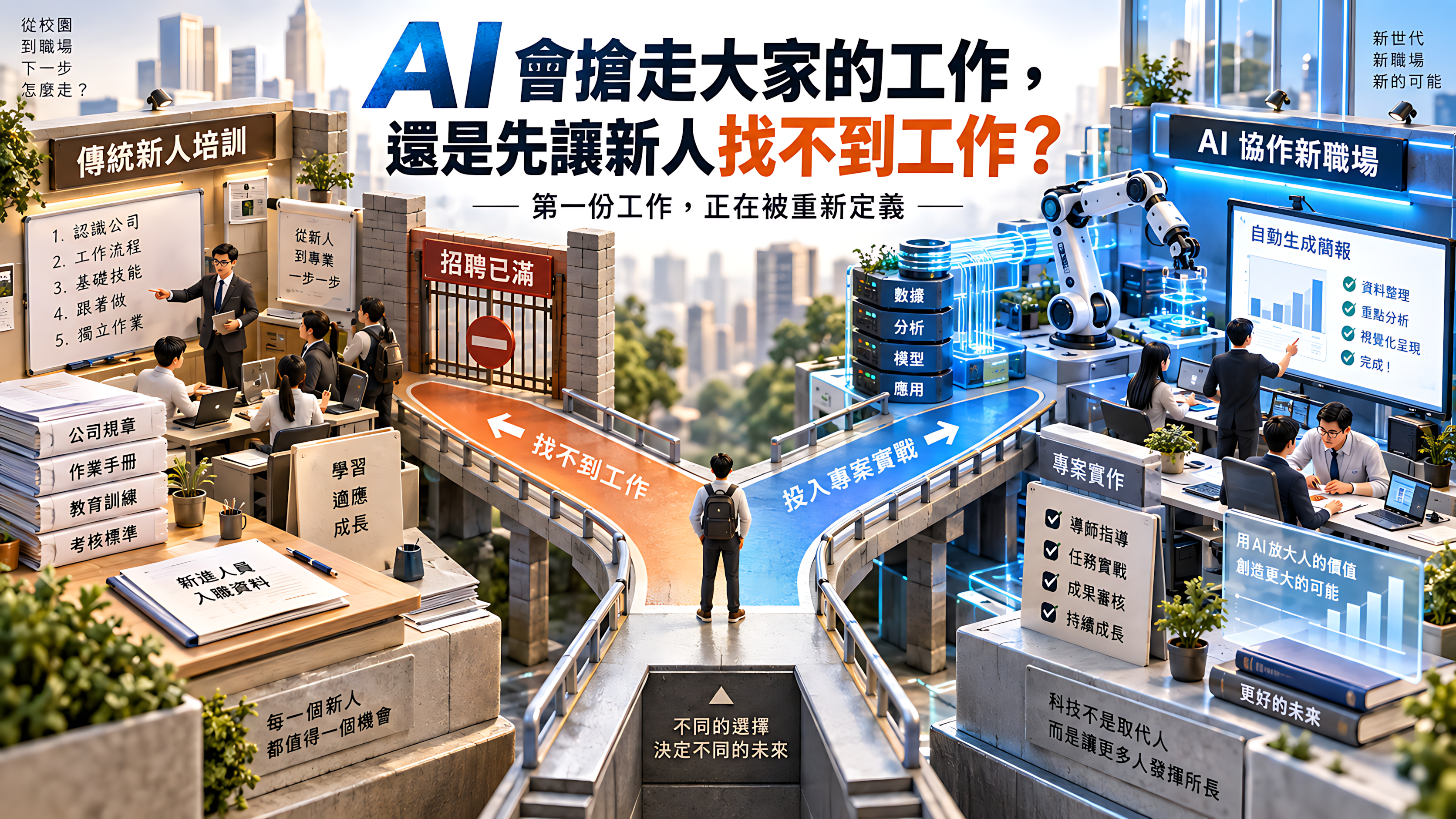 AI 會搶走大家的工作，還是先讓新人找不到工作？